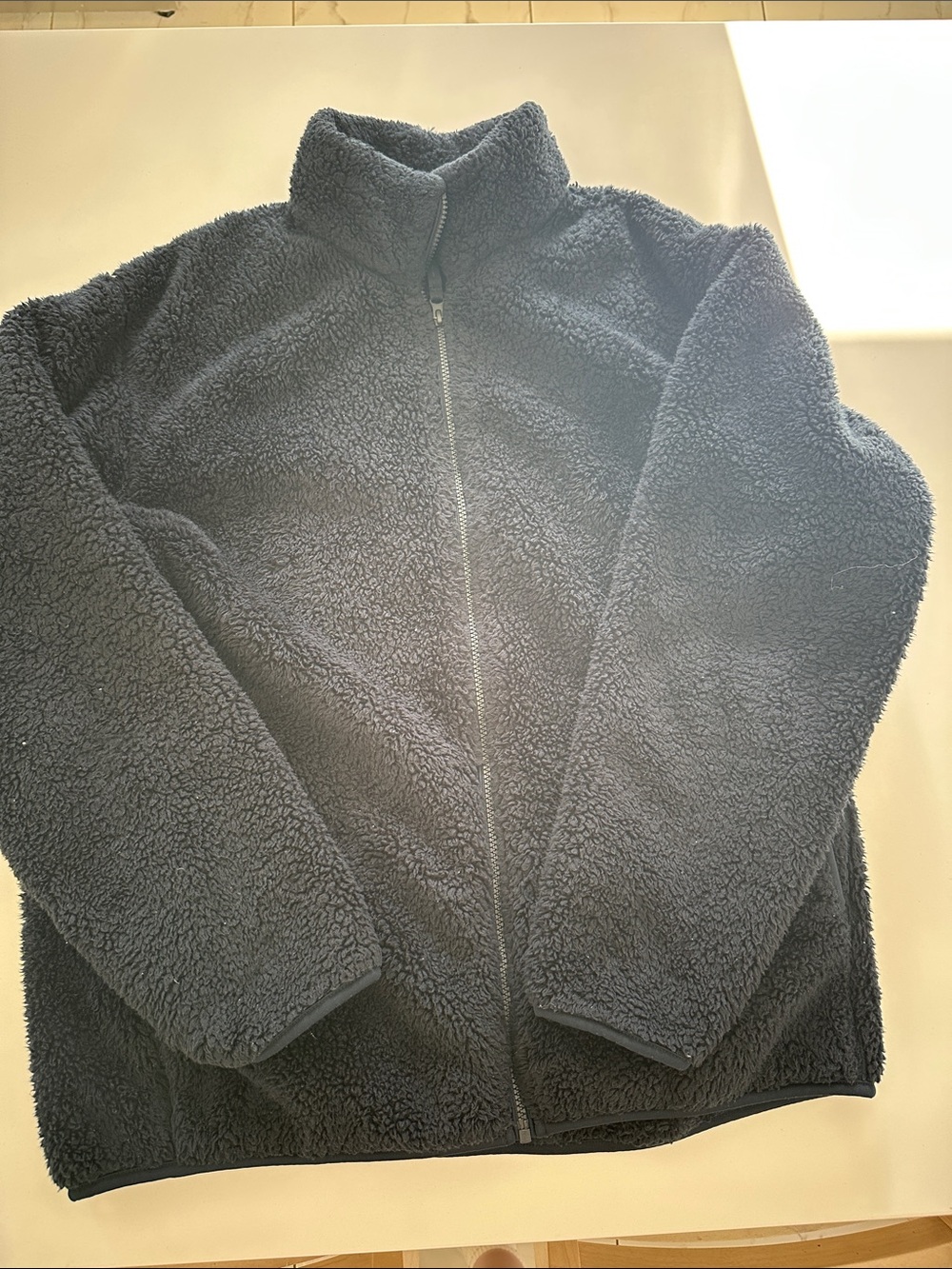 Uniqlo Navy Sherpa Fleece Jacket